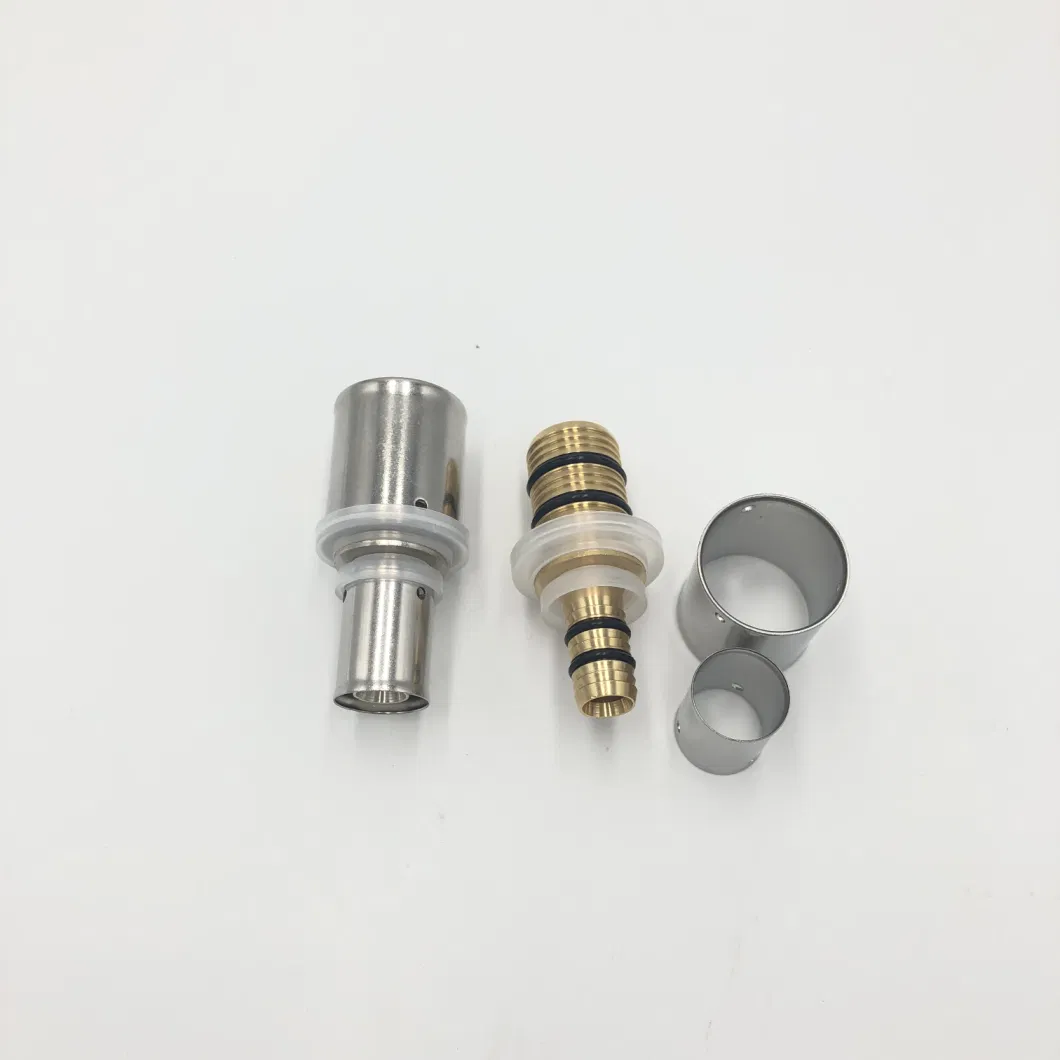 Brass Pipe Press Fittings Reducing Straight for Pex-Al-Pex Multilayer Pipe