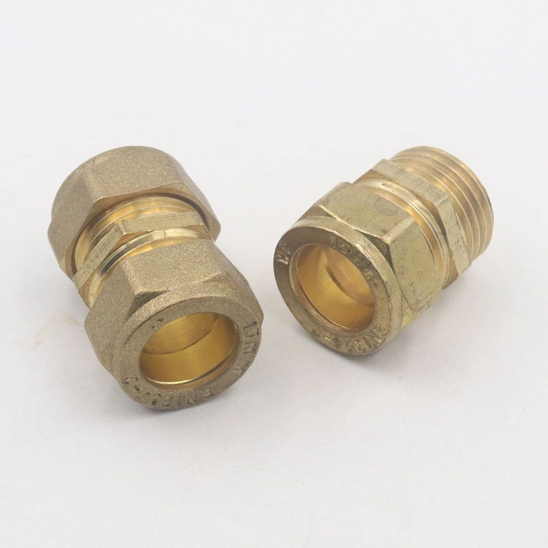 OEM&ODM Quality Brass Forged Strainght Compression Coupling Pipe Fitting