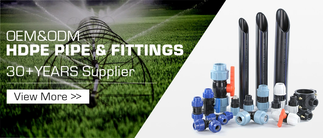 Ifan Plumbing Fitting PE PP Compression Fittings Blue Color 20-110mm HDPE Plastic Pipe Fittings