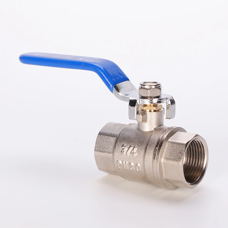 1/2&quot;-1&quot; DN10 F/M Brass Ball Valve with Butterfly Handle, Nickel Plated, Gas/Water Control Shut off