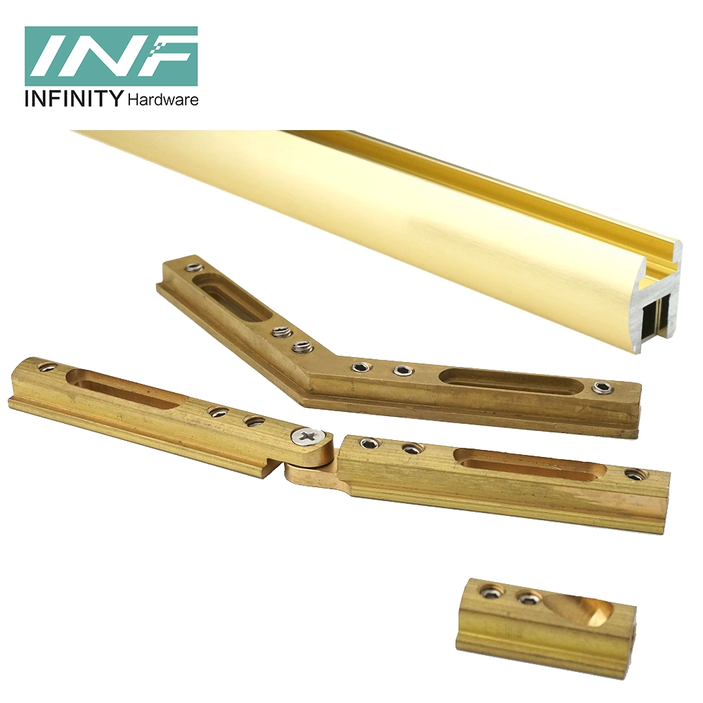 Factory Customized Hot Sale Brass Hardware Stainless Steel Glass Sliding Door Guide Connector