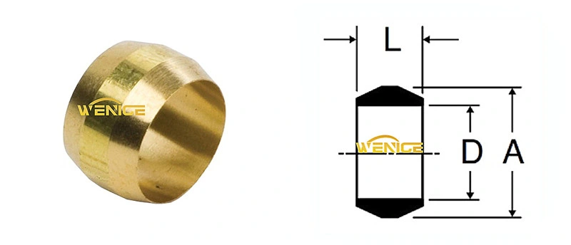 Brass Compression Sleeve Ferrules for Compression Tube Fittings