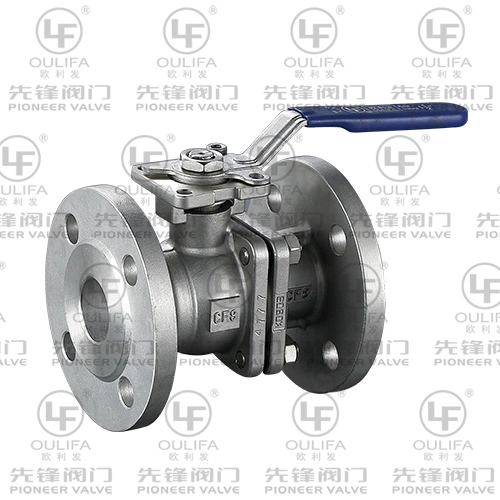 2PC China Flanged Ball Valve Full Bore with Mounting Pad (PQ41F-150Lb)