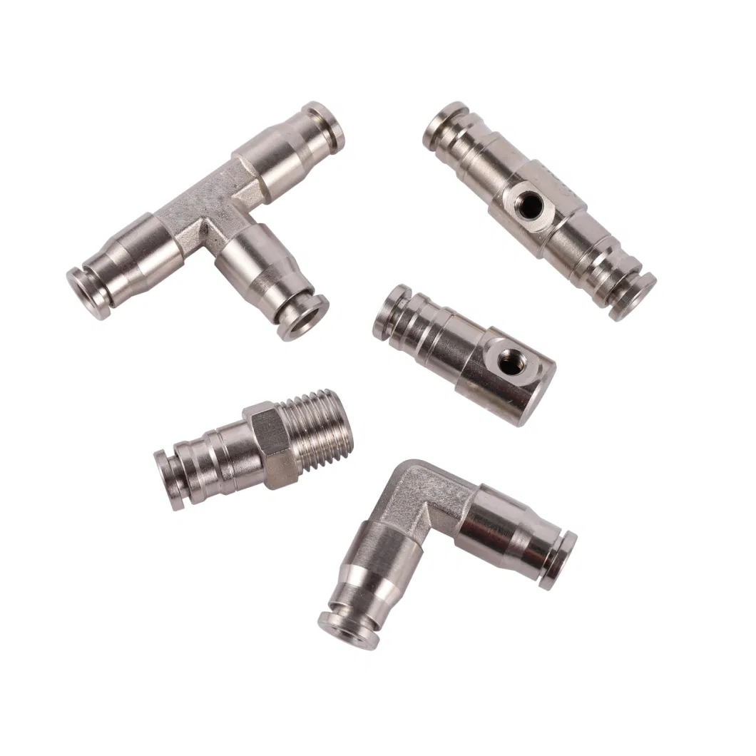 1/4&prime;&prime; Pipe Slip Lock Connector Nickel Plated Copper Quick Coupling High Pressure Misting Irrigation Od 6.35mm Tube Nozzle Fitting