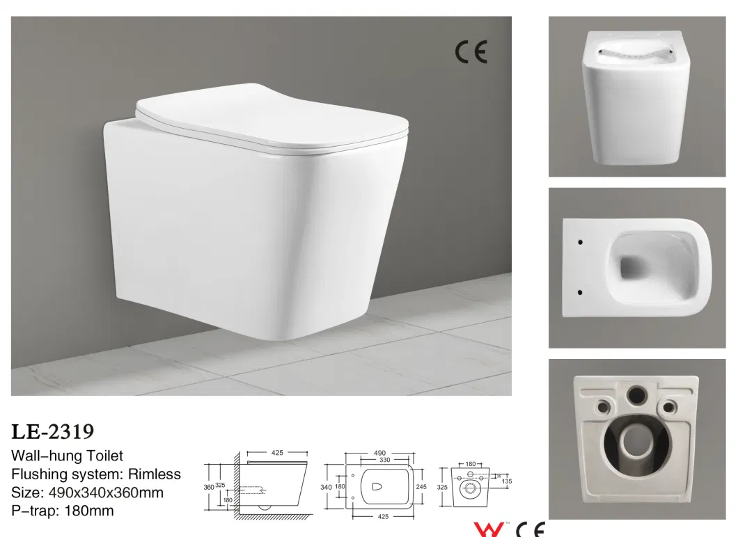 China Wholesale Sanitary Ware Green Furniture Toilet Bowl Accessories Ceramic 2313-Oii