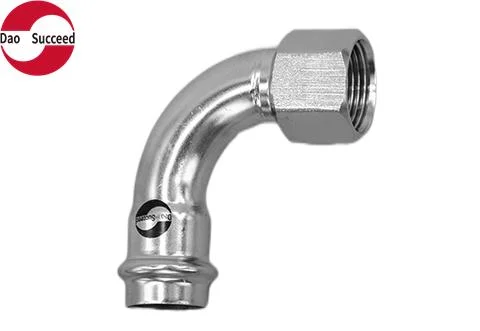 SUS304/316L V Press Fittings 90 Degree Female Elbow for Drinking Water