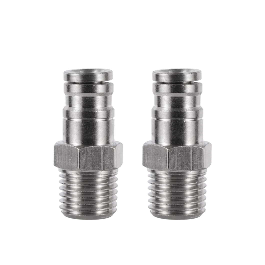 1/4&prime;&prime; Pipe Slip Lock Connector Nickel Plated Copper Quick Coupling High Pressure Misting Irrigation Od 6.35mm Tube Nozzle Fitting