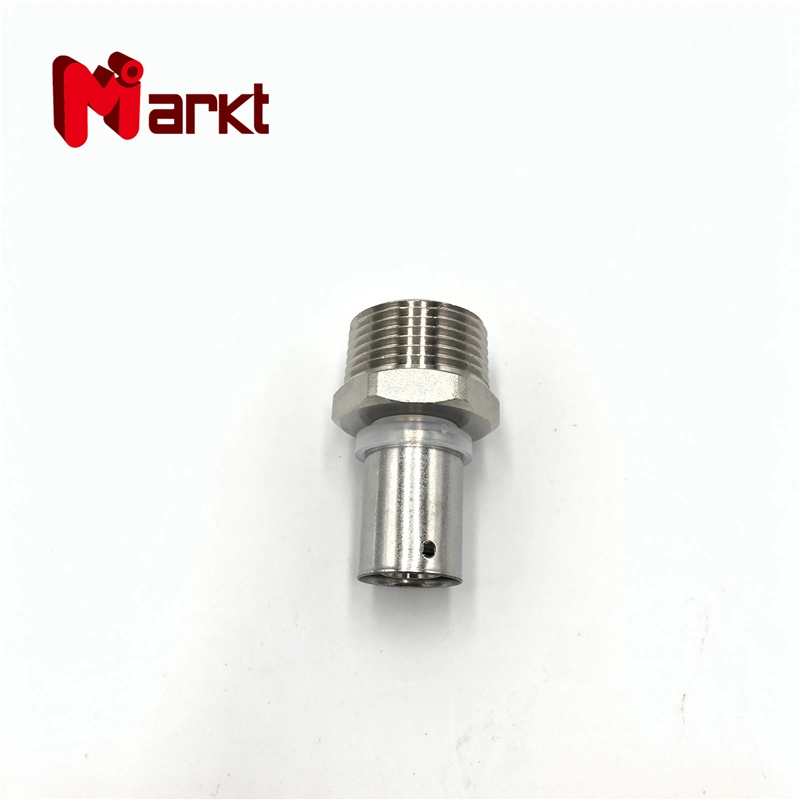 Male Thread Copper Nickel Plated Pex Pipe Brass Press Fitting