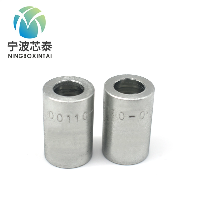 High Pressure Hydraulic Pipe Hose Ferrule Fittings Crimp Stainless / Carbon Steel 00110