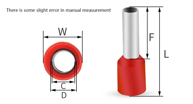 E0310 European Style Cold Pressed Pin Tube with 1000 Wiring Terminals