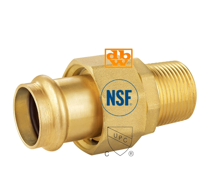 Cast Brass Fittings Press Adaptor Male NPT X Press