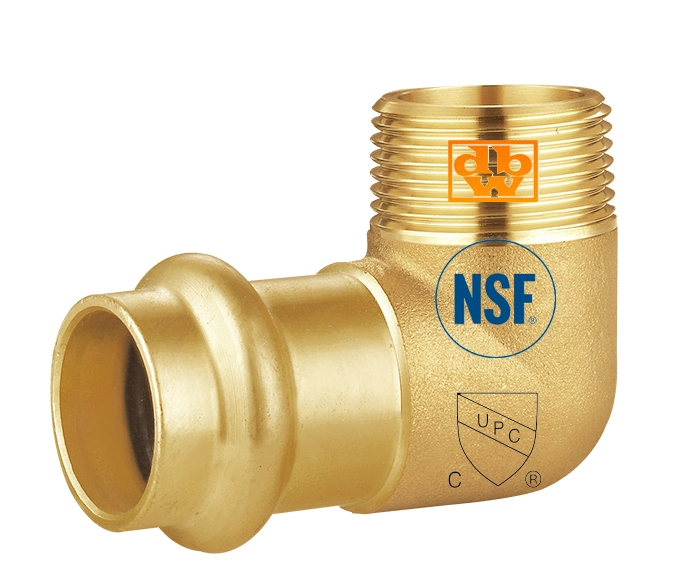 Cast Brass Fittings Press Adaptor Male NPT X Press