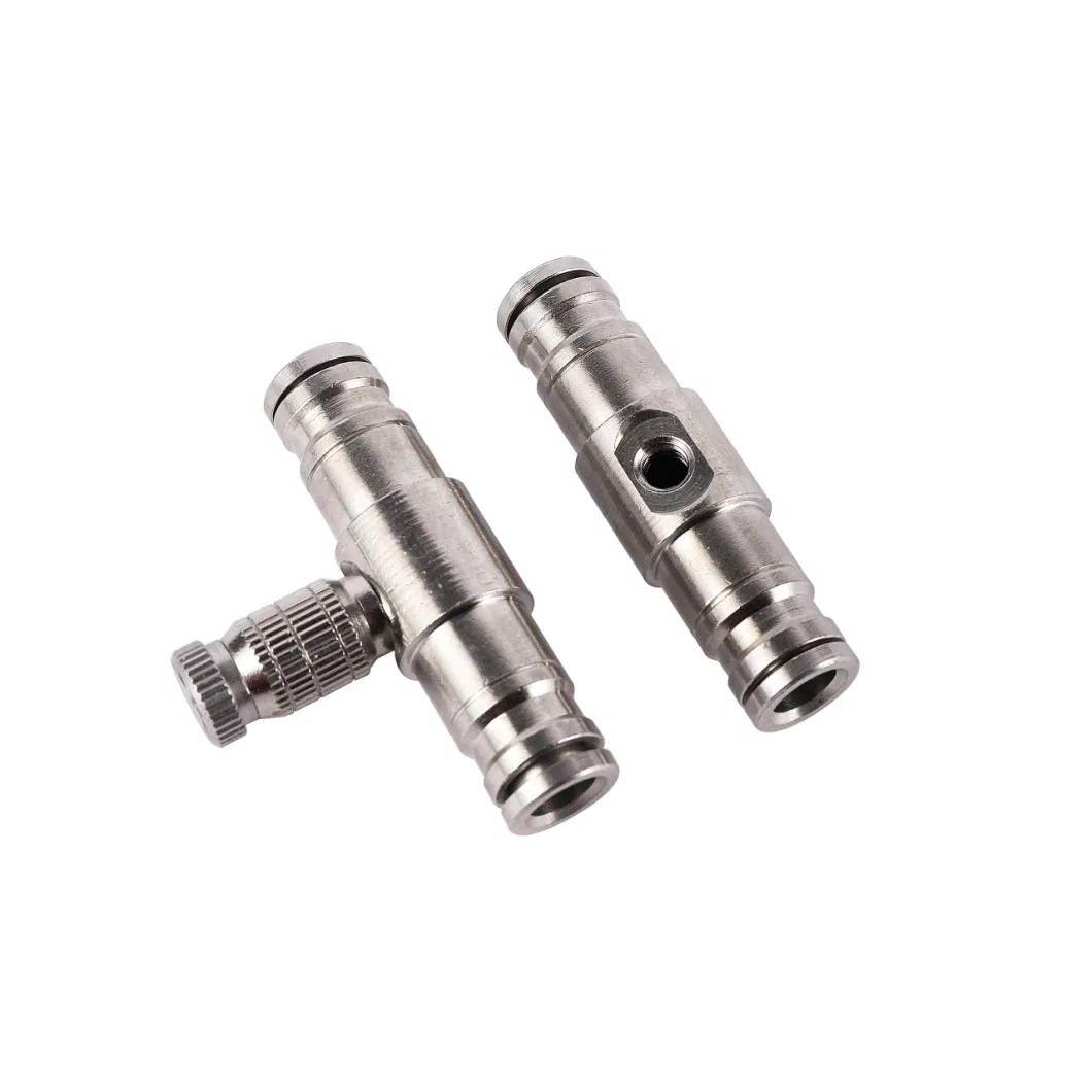 1/4&prime;&prime; Pipe Slip Lock Connector Nickel Plated Copper Quick Coupling High Pressure Misting Irrigation Od 6.35mm Tube Nozzle Fitting