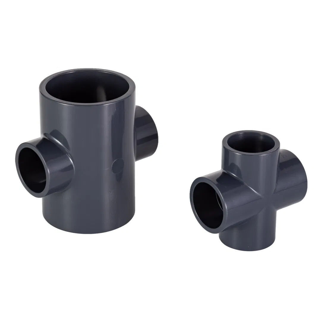 All Size Available PP Compression Reducing Cross Pipe Sanitary Plumbing Fitting