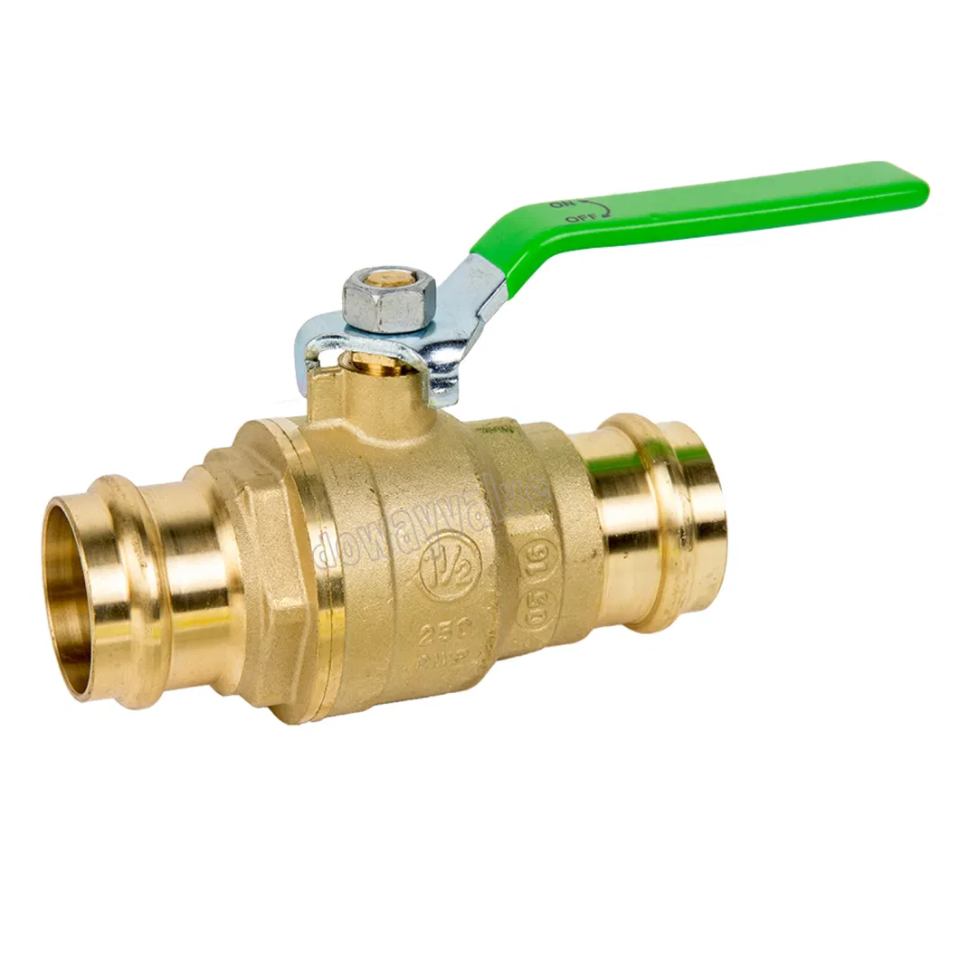 Sf Certified Lead Free Press Fit Ball Valve with Steel Handle