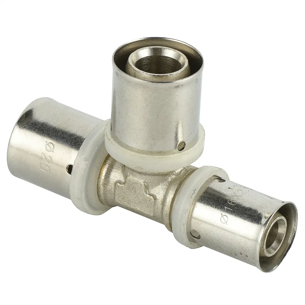 Hot Sell 16-32mm Water Pipe Copper Connectors Brass Straight Connector Pex Press Fittings with Thread