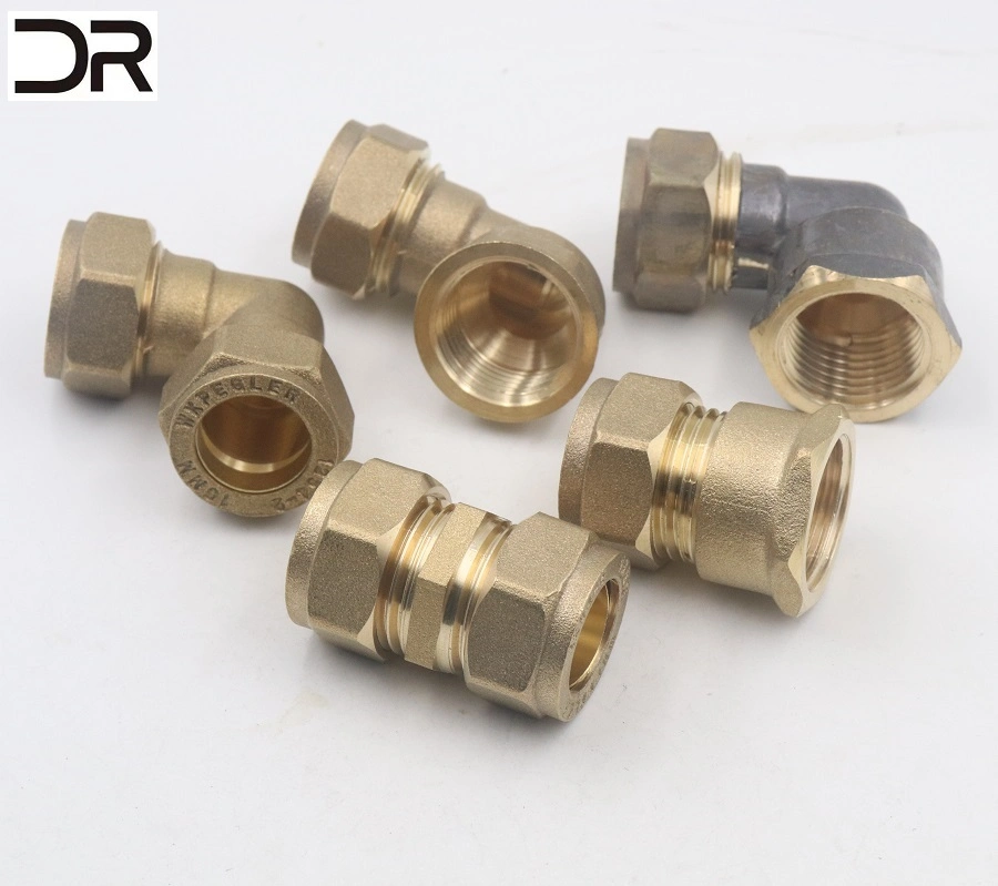 En1254-2 15mm Pipe Connector Plbuming Brass Compression Fitting