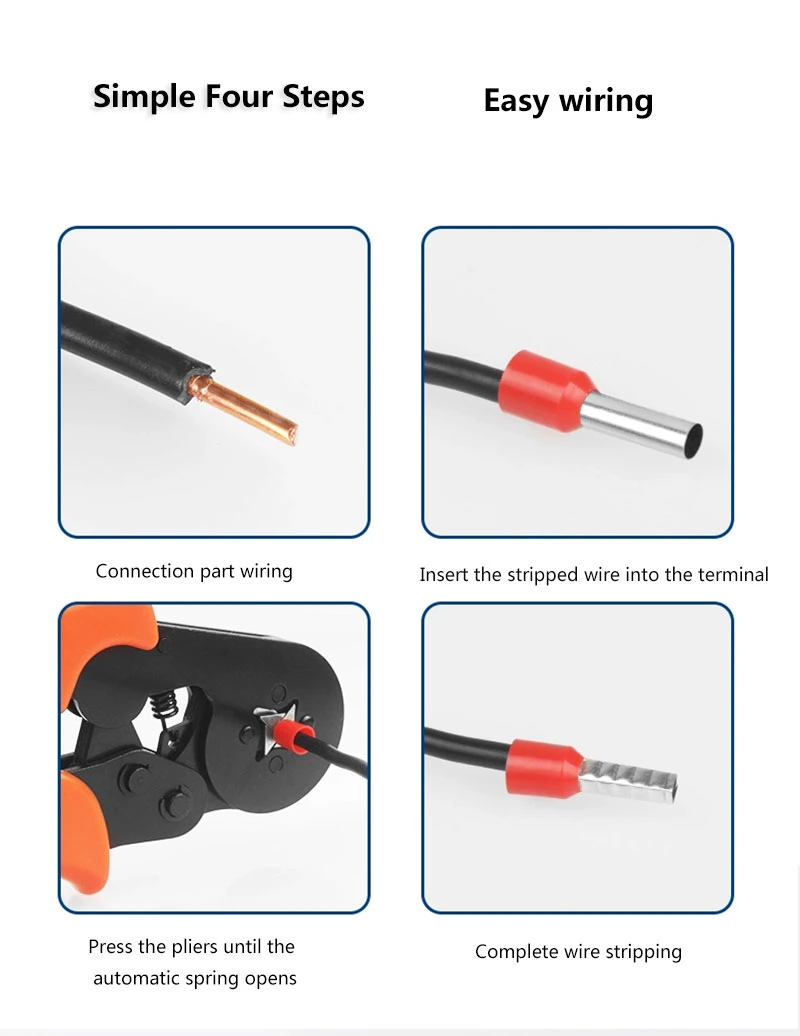 E0310 European Style Cold Pressed Pin Tube with 1000 Wiring Terminals