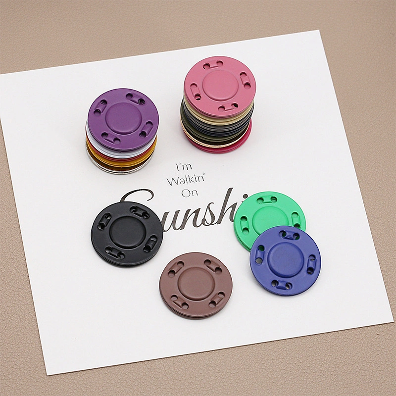 Colorful Customized Coat Invisible Metal Sew on Press Magnetic Button for Clothing Accessories