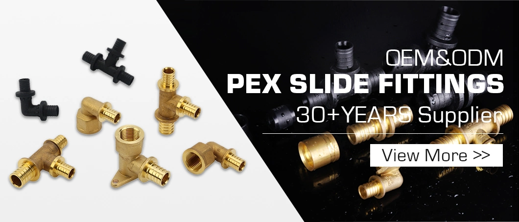 Ifan OEM Pex Pipe Fittings Yellow Connect Pipes Brass Sliding Fitting