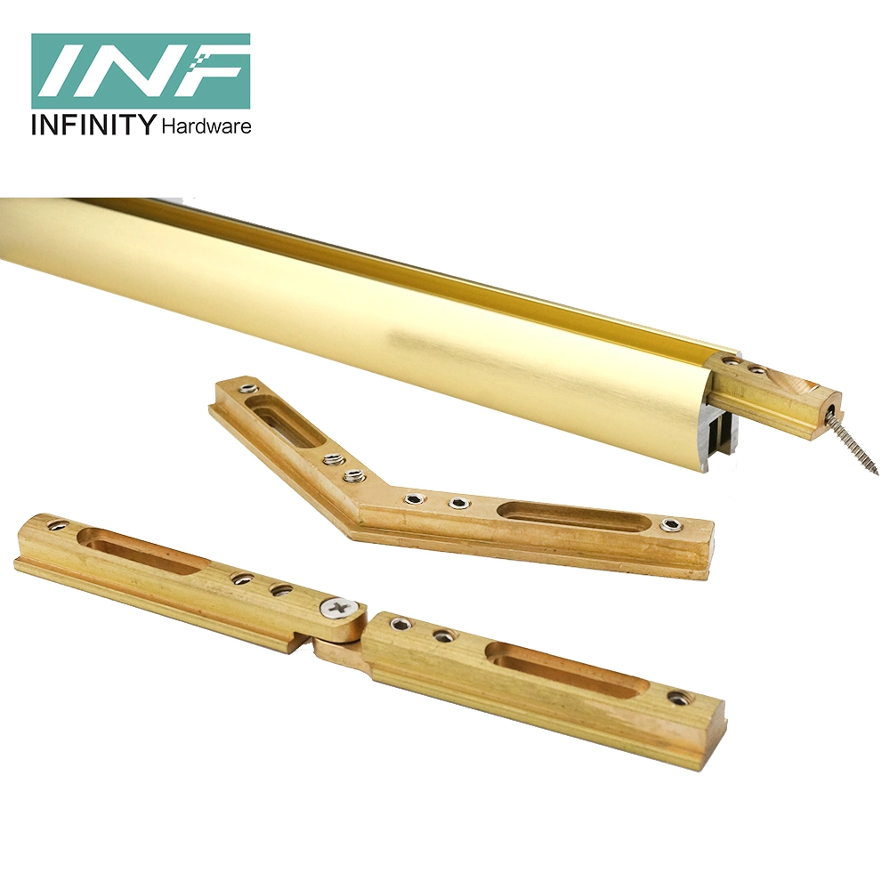 Factory Customized Hot Sale Brass Hardware Stainless Steel Glass Sliding Door Guide Connector