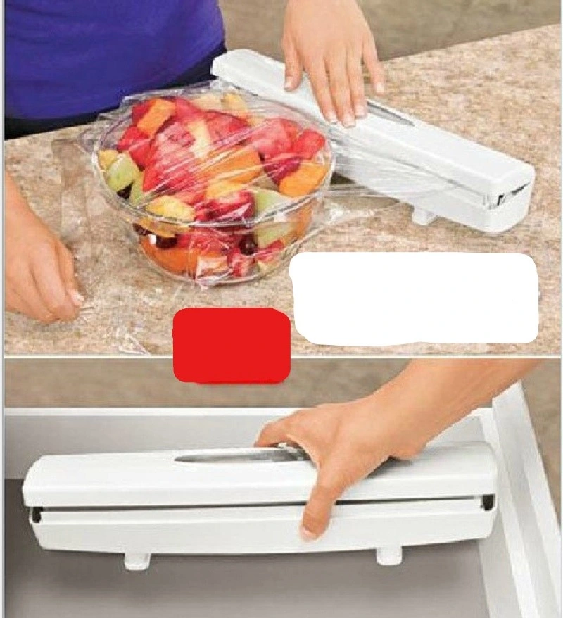 Plastic Wrap Cutter Pull Press and Cut Cling Wrap Dispenser Foil and Wax Paper Kitchen Accessories Esg16338