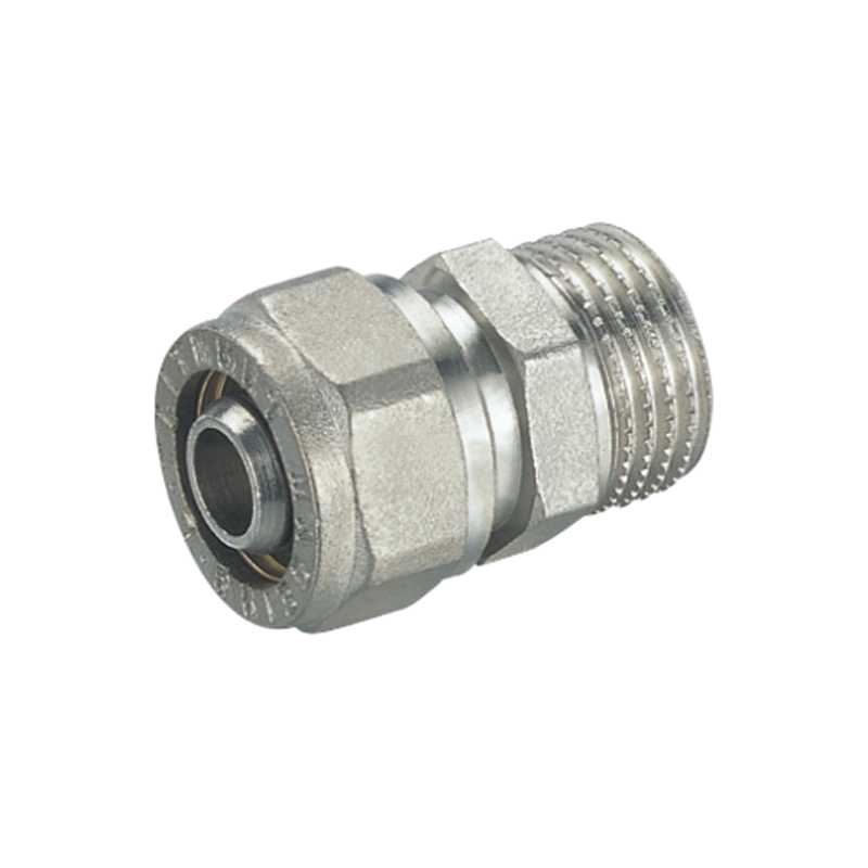 Male Chrome Plate Brass Compression Fitting Coupling for Pex Pipe