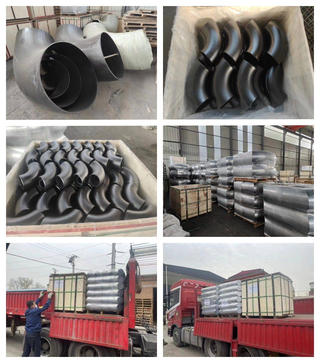 All Size A234 Wpb ASME B16.9 API 5L Pipe 90 Degree Elbow Carbon Steel Galvanized Fitting Malleable Iron Threaded Pipe Fitting Tubing Welded