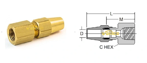 Brass Tube Adapter Brass Tube Connector Brass Female Adapter Brass Tube Fittings