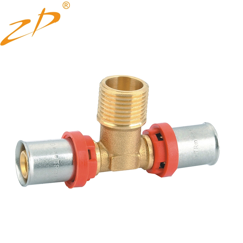 OEM Customization with Drawings and Samples Aluminum Plastic Pipe Copper Elbow Pex Al Pipe Press Fitting Compression Tee
