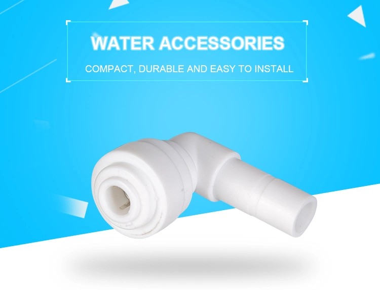 Plastic Quick Water Filter Push in Connector Fitting Elbow Plastic Push Fit Pipe Connector Fitting