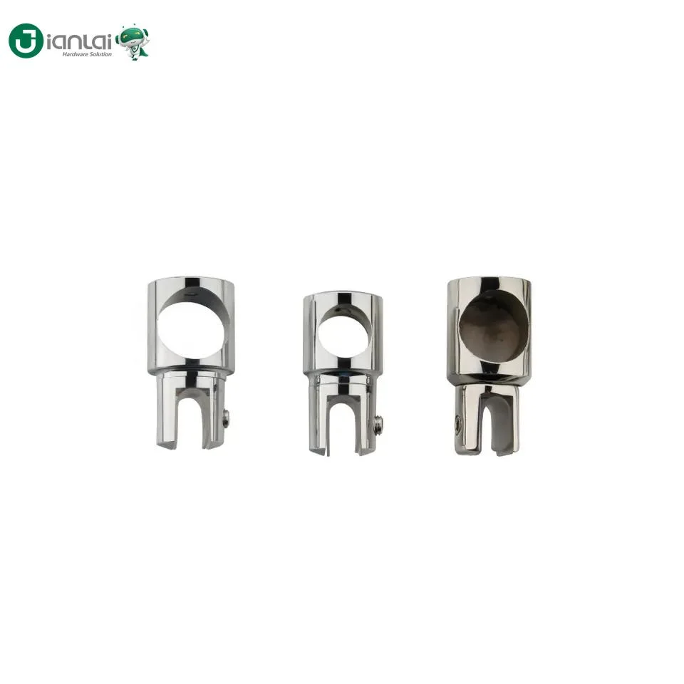 Stainless Steel Shower Hardware Pipe Connector Bathroom Glass Door Fittings