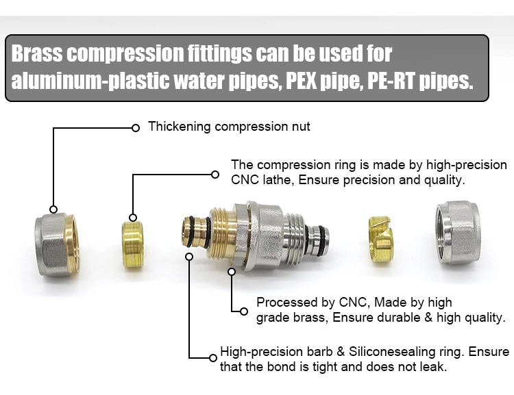 Fitting Brass Stainless Steel Tube Fittings Coupling Plastic Pex Hard Tubing Pipe Gas Aluminum Compression