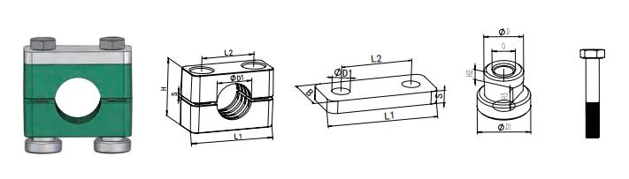 Pipe Clamps Degree DN8 1/4&quot; 1/8&quot; 1/2&quot; Push Fit Fitting