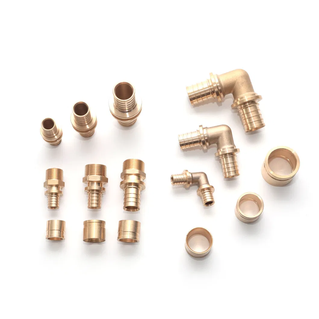 Cw617 Brass Elbow Crimp Fittings Connection for Pex-Al-Pex Pipes