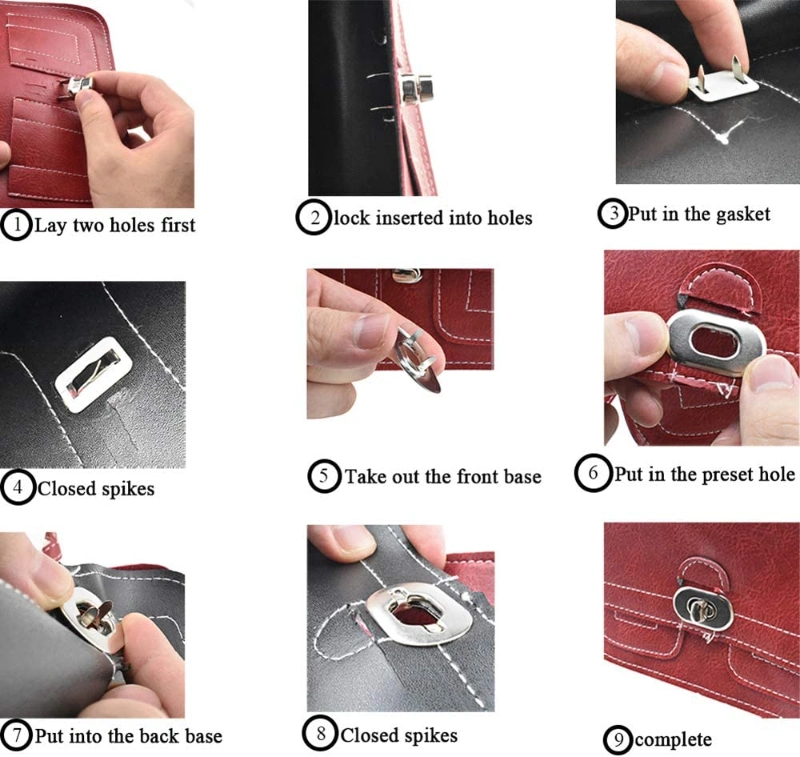 Metal Round Press Locks Twist Locks Clasp for Bag Accessories