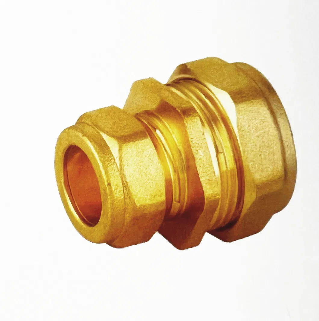 Brass Male Coupling Plumbing Pipe Fittings Brass Screw Compression Fittings for Copper Pipe