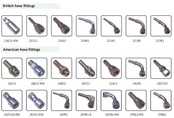 Carbon/Stainless Steel Crimp Npsm 60 Cone Hydraulic Hose Pipe Fittings Connections for Pressing