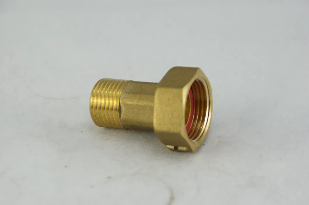 Brass Watermeter Fittings Brass Nut Connection with Oring and Rubber Sealing