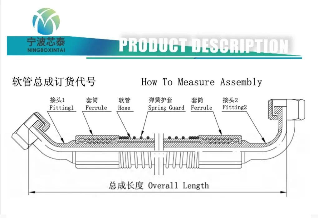 High Pressure Rubber Hydraulic Hose Flexible Hose Assembly with Fittings