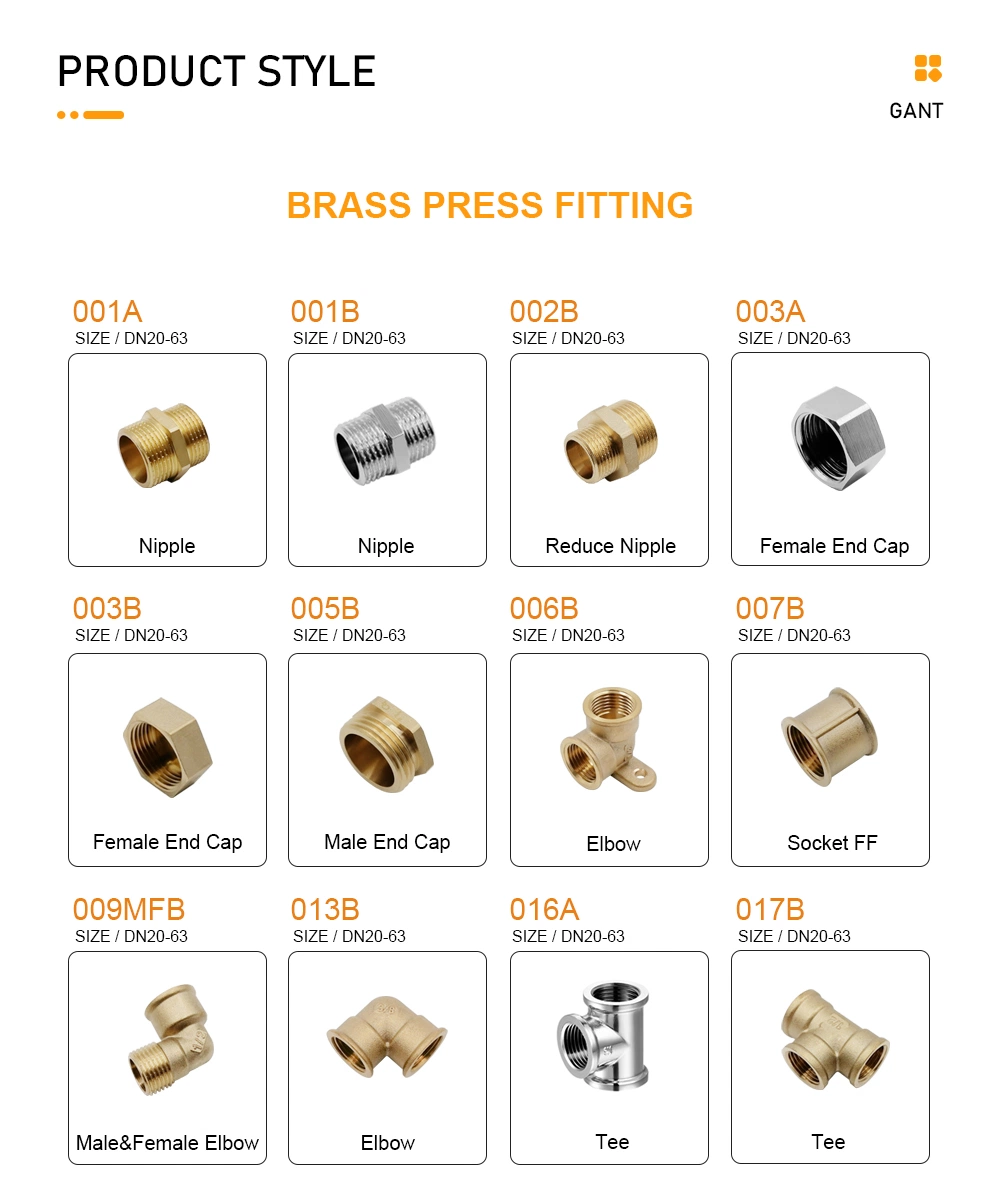 Home Improvement Brass Coupling Screw Female Pipe Brass Pipe Fitting, Adapter, 1/2&quot;for Heating and Hot Water Systems