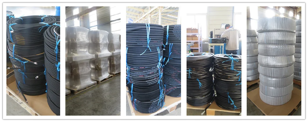 En853 1sn / SAE 100r1 at High Pressure Hydraulic Rubber Hose with Carbon Steel Crimping Fittings and Coupling