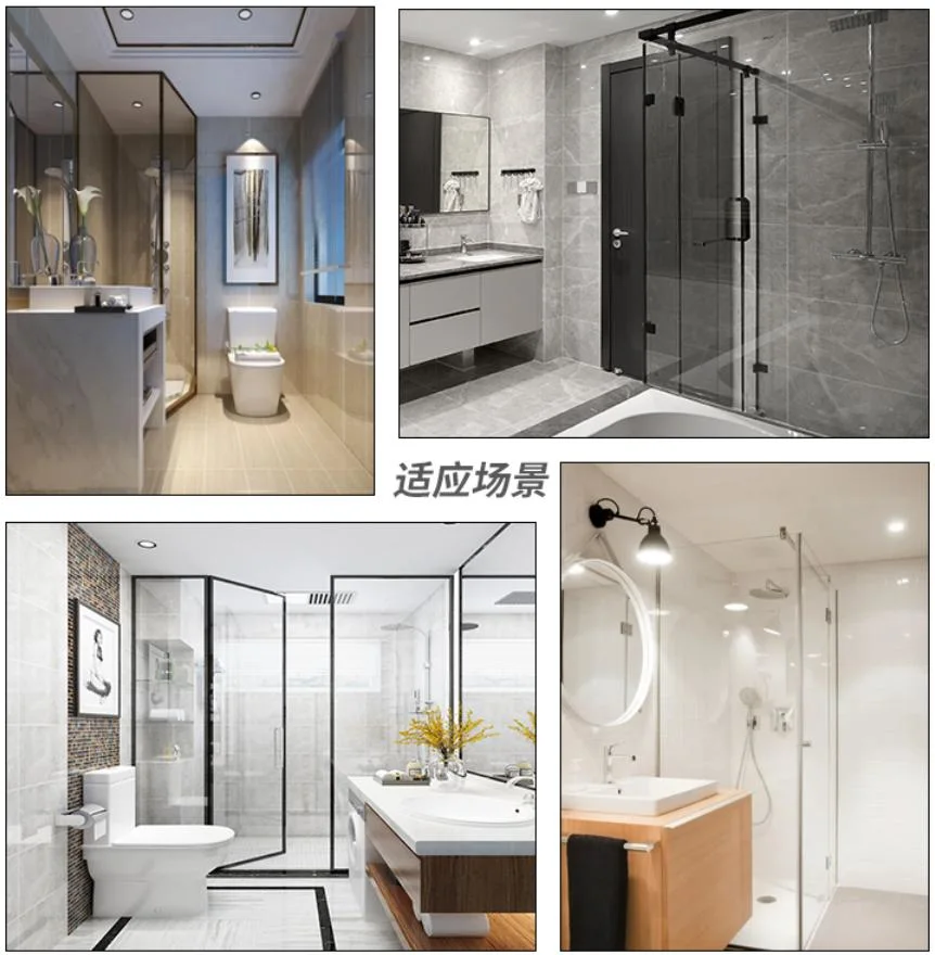 Wholesale Frameless Shower-Enclosure Bathroom Fittings Finger-Pull Finger-Grip Back-to-Back Single-Side Sliding Doorknob