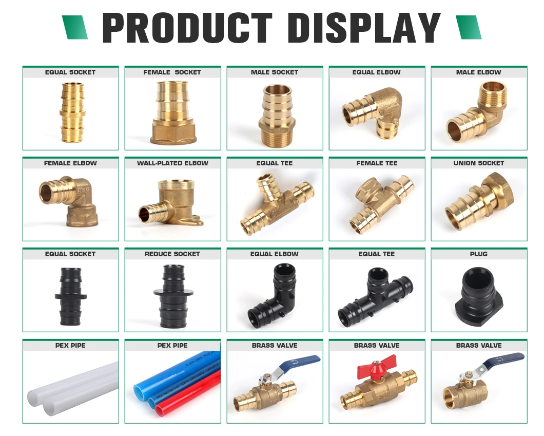 Ifan Pex Al Pex Fittings 20-32mm Threaded Tee Elbow Socket PPSU Pex Brass Expansion Fitting