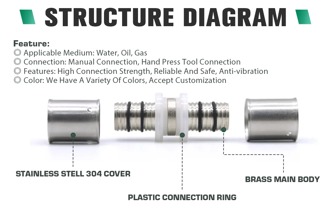 Ifan Popular Product Pex Plumbing Fitting Brass Press Fittings Female Tee Pex Pipe Fittings