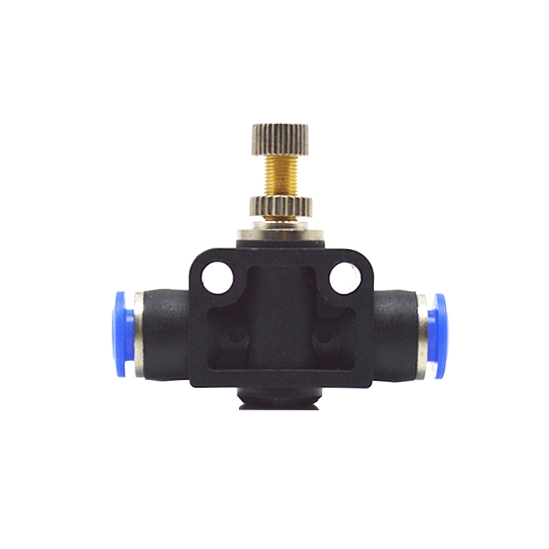 SA Series Pneumatic Compression Pipe Fittings Lsa-4 Lsa-6 Lsa-8 Lsa-10 Lsa-12 Pneumatic Throttle Flow Control Valve