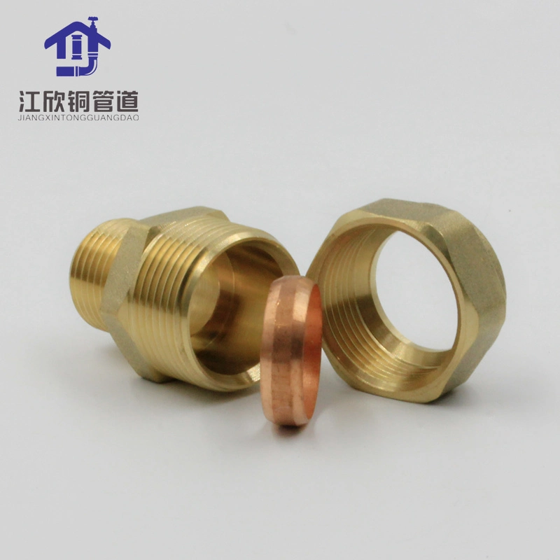 Brass Compression Thread Female Male Adapter Nipple Socket Pipeline Fitting