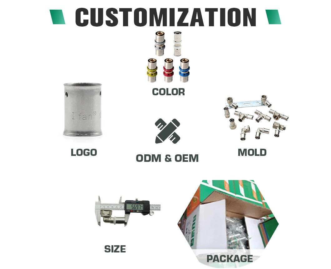 Ifan ODM Connect Pipes Pex Al Pex Fittings Socket Pex Press Fitting