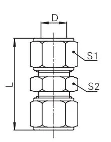 PU 6mm 10mm Straight Union Compression Hydraulic Brass Hose Connector Push Fit Copper Pipe Fitting