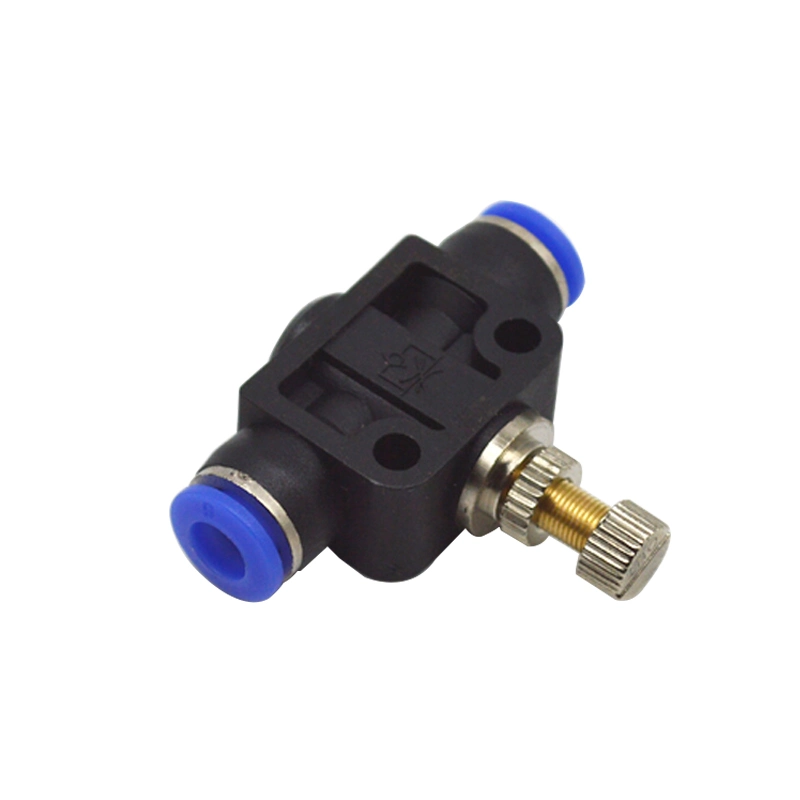 SA Series Pneumatic Compression Pipe Fittings Lsa-4 Lsa-6 Lsa-8 Lsa-10 Lsa-12 Pneumatic Throttle Flow Control Valve